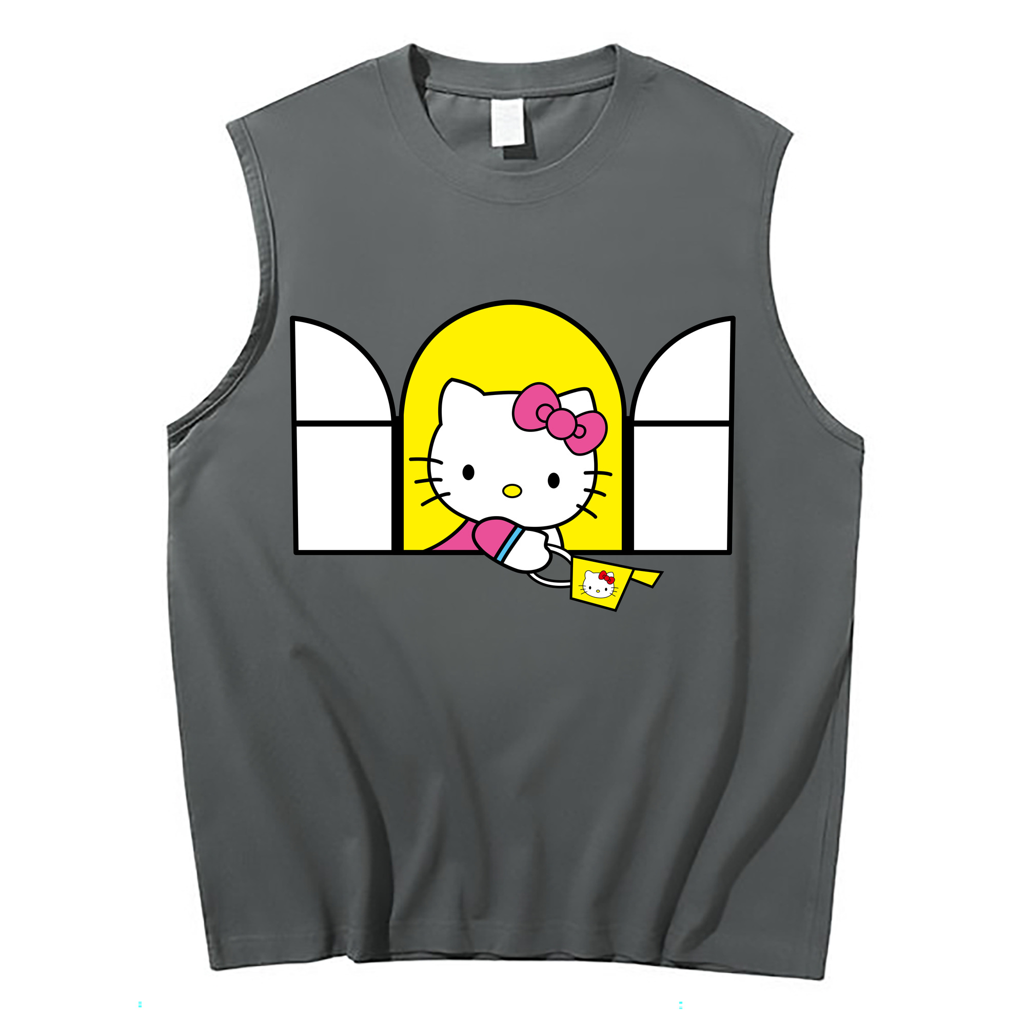 （画像用） Hello Kitty ハローキティ コットン100％タンクトップ（フロントプリント）
